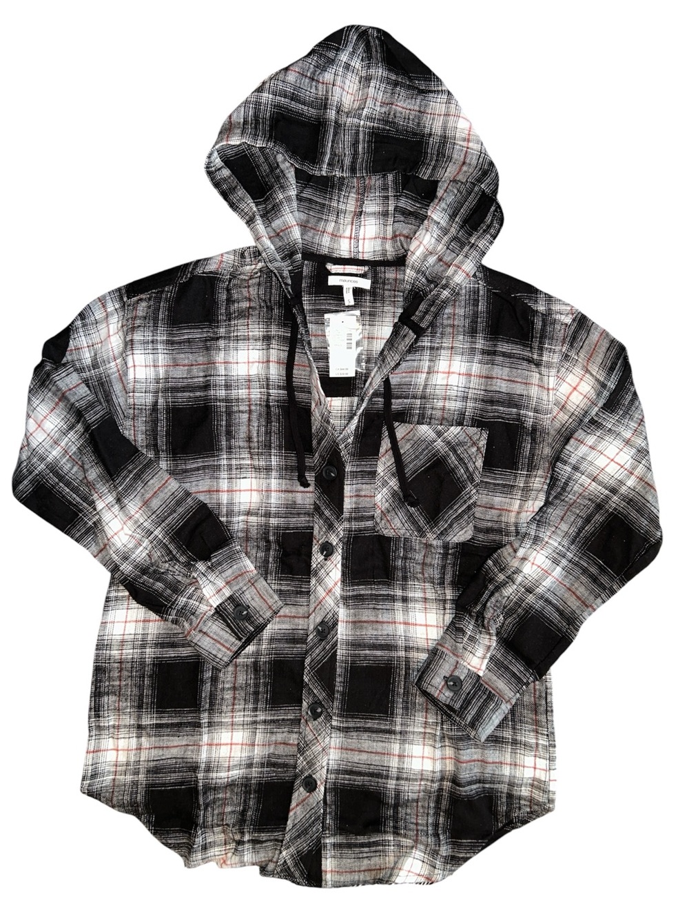 Maurice’s Plaid boyfriend hooded Button-Up Shirt